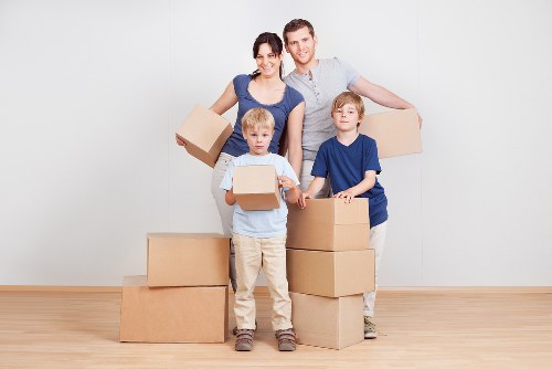 Checklist and moving boxes prepared for a Greenwich house removal