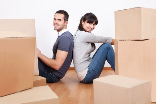 Local moving van prepared for a Greenwich home relocation