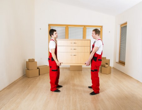 Loading furniture and boxes for a local Greenwich delivery